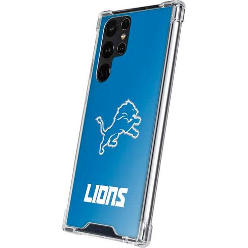 NFL Detroit Lions Distressed Galaxy S23 Ultra Clear Case