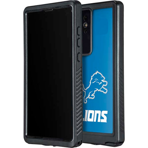 NFL Detroit Lions Distressed Galaxy S24 Ultra Waterproof Case