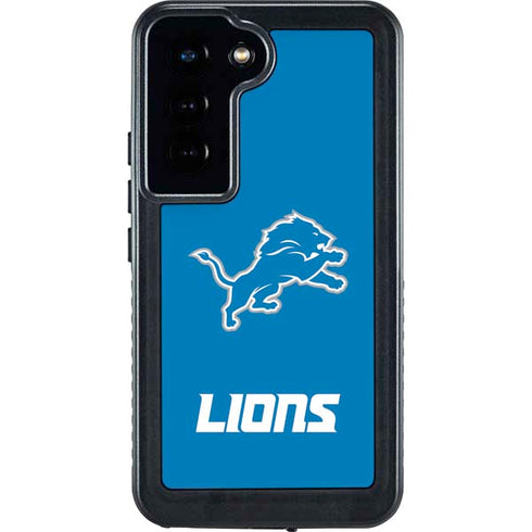 NFL Detroit Lions Distressed Galaxy S24 Waterproof Case