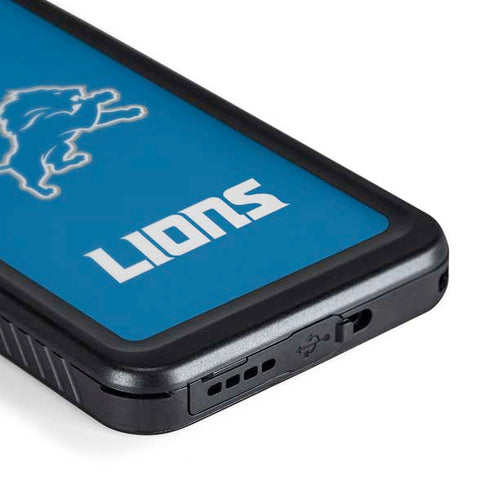 NFL Detroit Lions Distressed Galaxy S24 Waterproof Case