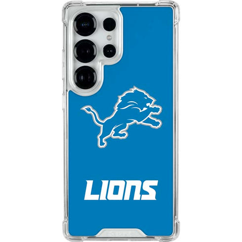 NFL Detroit Lions Distressed Galaxy S25 Ultra Clear Case