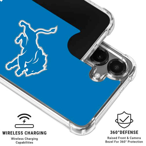 NFL Detroit Lions Distressed Galaxy S26 Clear Case
