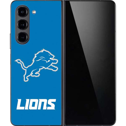 NFL Detroit Lions Distressed Galaxy Z Fold5 5G Skin