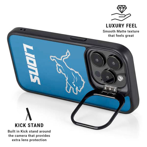 NFL Detroit Lions Distressed iPhone 14 Pro Max Kickstand Case