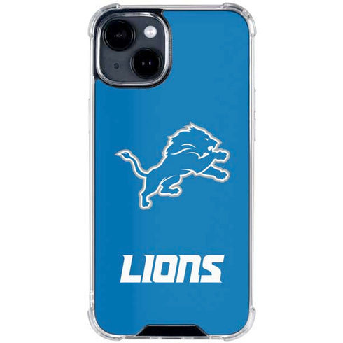 NFL Detroit Lions Distressed iPhone 15 Clear Case