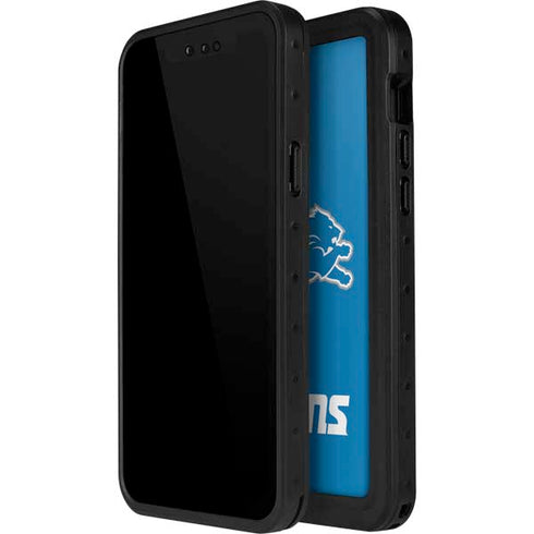 NFL Detroit Lions Distressed iPhone 15 Pro Waterproof Case