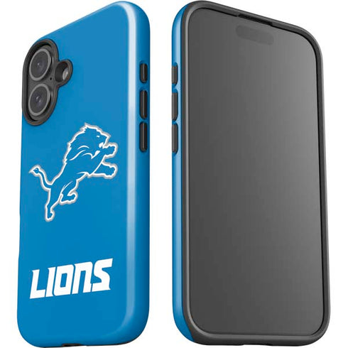 NFL Detroit Lions Distressed iPhone 16 Plus Impact Case