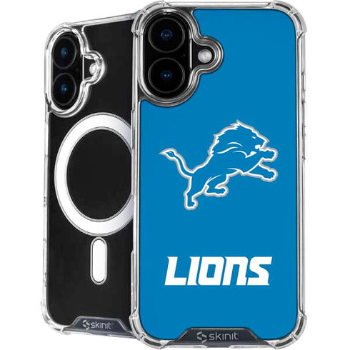 NFL Detroit Lions Distressed iPhone 16 Plus MagSafe Case
