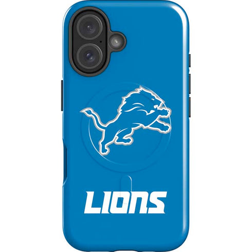 NFL Detroit Lions Distressed iPhone 16 Plus Magsafe Impact Case