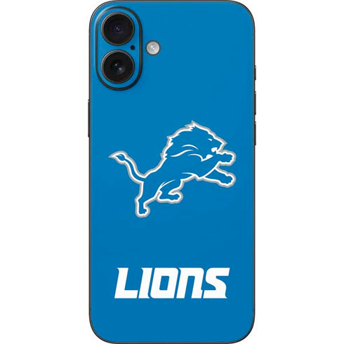 NFL Detroit Lions Distressed iPhone 16 Plus Skin