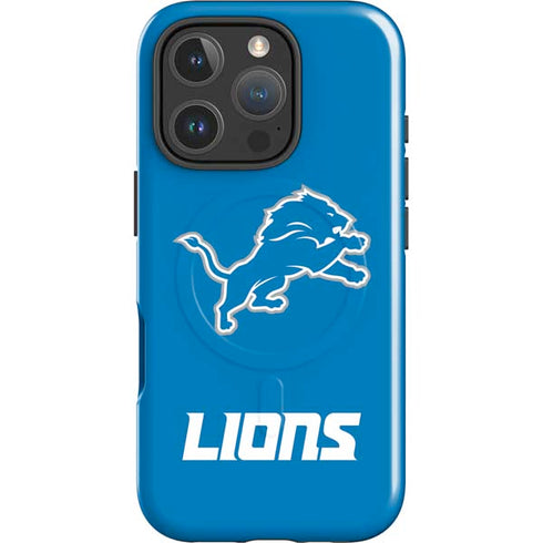 NFL Detroit Lions Distressed iPhone 16 Pro Max Magsafe Impact Case