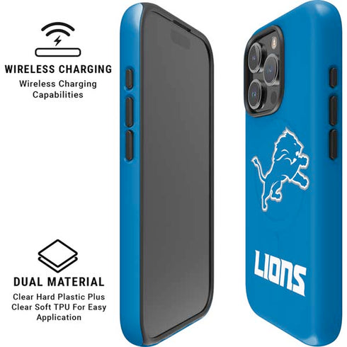 NFL Detroit Lions Distressed iPhone 16 Pro Max Magsafe Impact Case