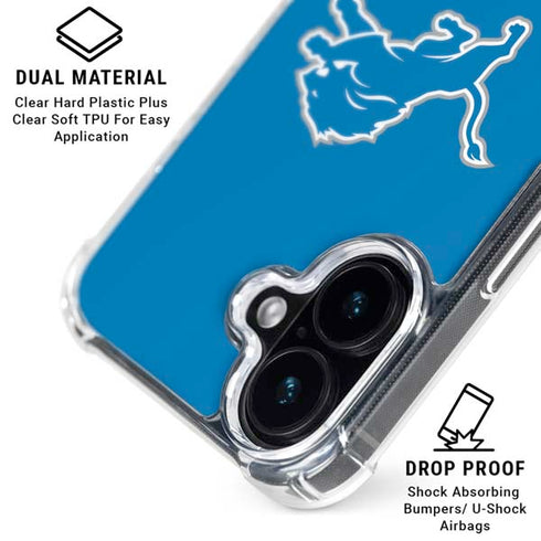 NFL Detroit Lions Distressed iPhone 17 Clear Case