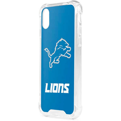 NFL Detroit Lions Distressed iPhone XS Clear Case