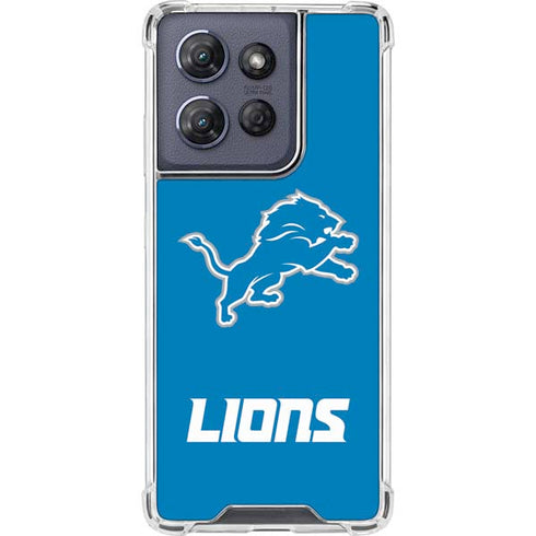 NFL Detroit Lions Distressed Moto G 5G (2025) Clear Case