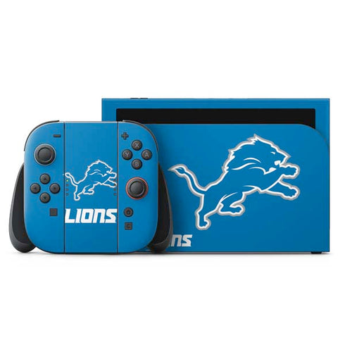 NFL Detroit Lions Distressed Nintendo Skins