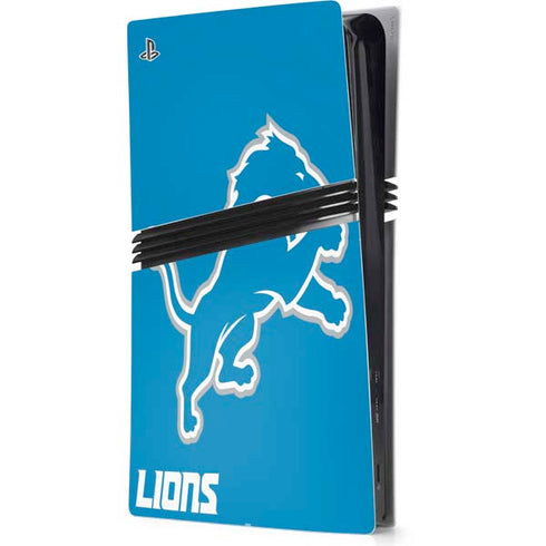 NFL Detroit Lions Distressed PS5 Pro Console Skin