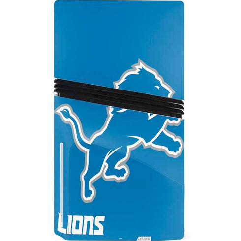 NFL Detroit Lions Distressed PS5 Pro Disk Bundle Skin