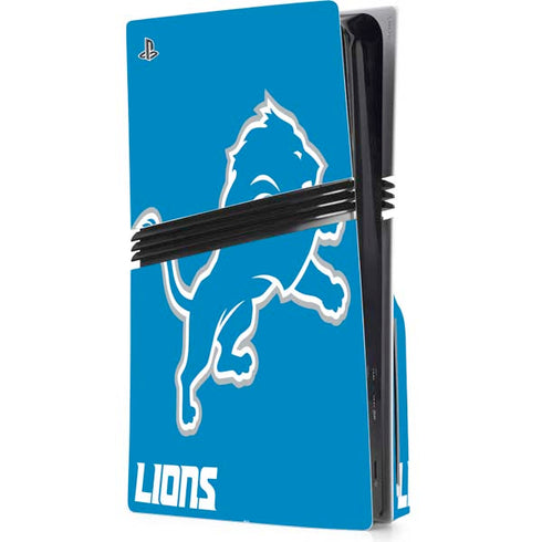 NFL Detroit Lions Distressed PS5 Pro Disk Console Skin