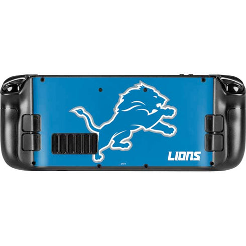 NFL Detroit Lions Distressed Steam Deck Handheld Gaming Computer OLED Skin