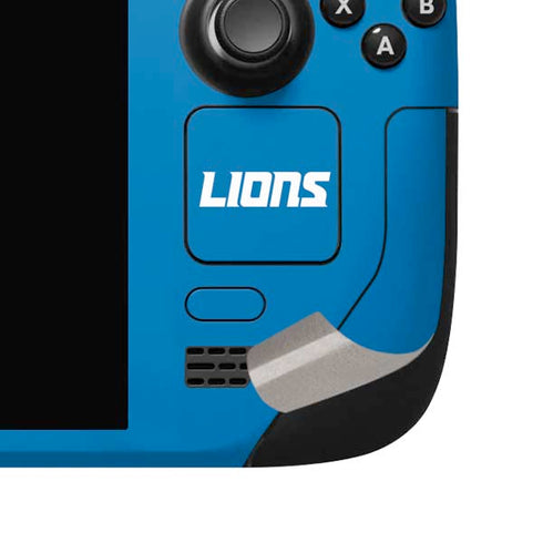 NFL Detroit Lions Distressed Steam Deck Handheld Gaming Computer OLED Skin