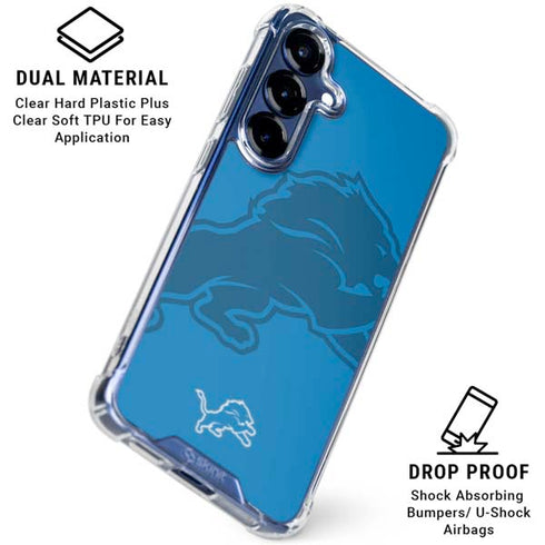 NFL Detroit Lions Double Vision Galaxy S25 Plus Clear Case