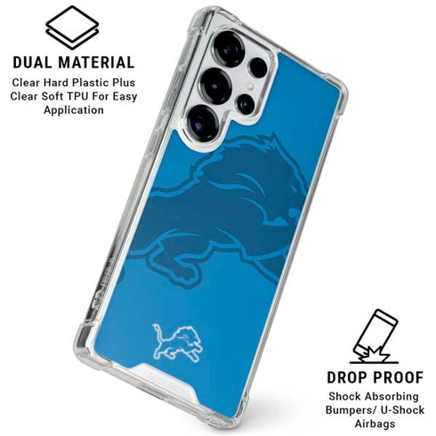 NFL Detroit Lions Double Vision Galaxy S25 Ultra Clear Case