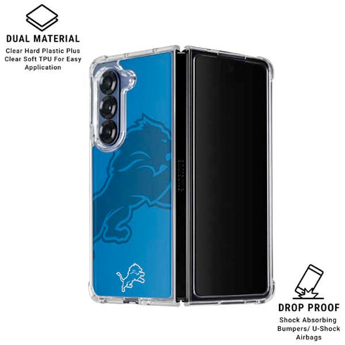 NFL Detroit Lions Double Vision Galaxy Z Fold6 Clear Case