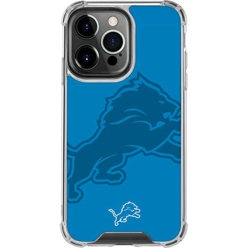 NFL Detroit Lions Double Vision iPhone 16 Pro Clear Case