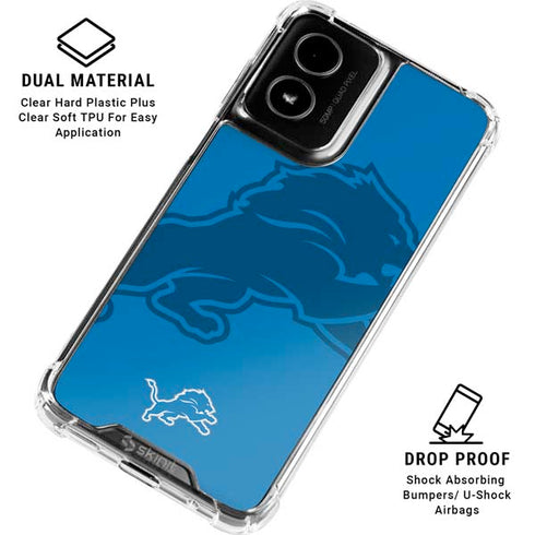NFL Detroit Lions Double Vision Moto G Power 5G (2024) Clear Case