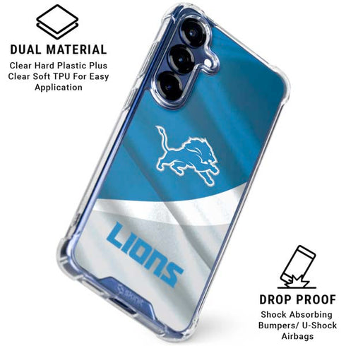 NFL Detroit Lions Galaxy S25 Clear Case