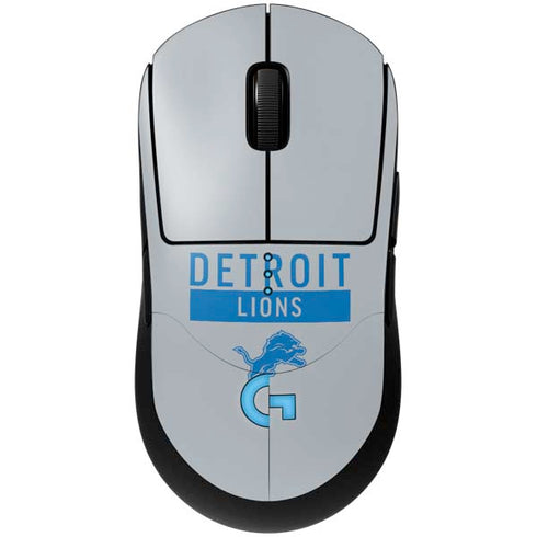NFL Detroit Lions Grey Performance Series G Pro Wireless Gaming Mouse Skin
