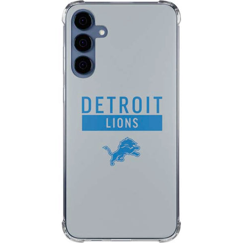 NFL Detroit Lions Grey Performance Series Galaxy A55 5G Clear Case