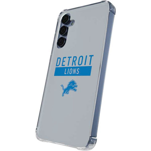 NFL Detroit Lions Grey Performance Series Galaxy A55 5G Clear Case