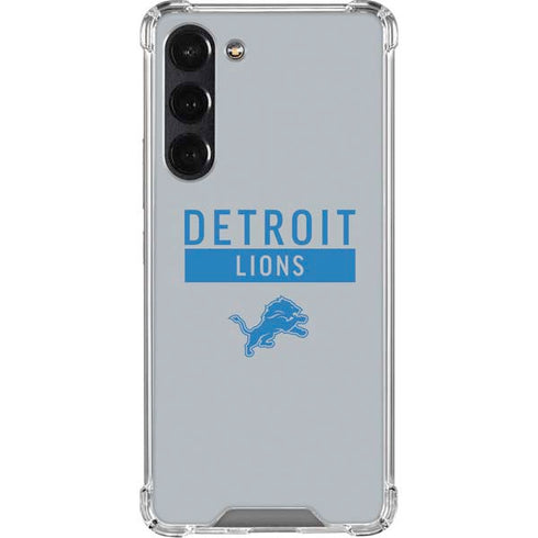 NFL Detroit Lions Grey Performance Series Galaxy S24 FE Clear Case