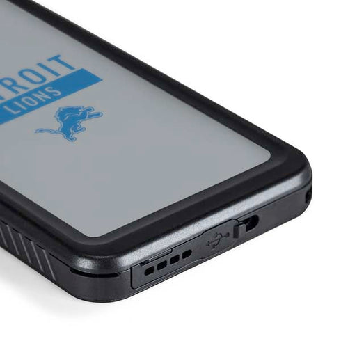 NFL Detroit Lions Grey Performance Series Galaxy S24 Plus Waterproof Case