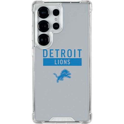 NFL Detroit Lions Grey Performance Series Galaxy S25 Ultra Clear Case