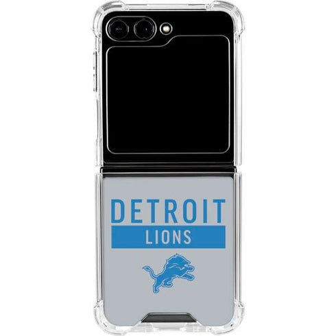 NFL Detroit Lions Grey Performance Series Galaxy Z Flip6 Clear Case
