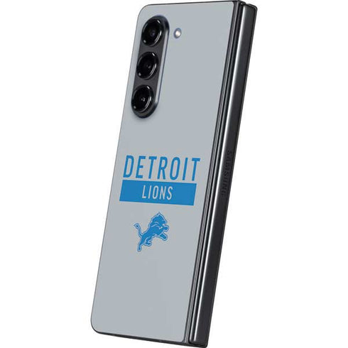 NFL Detroit Lions Grey Performance Series Galaxy Z Fold5 5G Skin