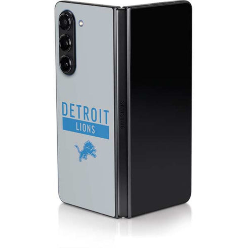 NFL Detroit Lions Grey Performance Series Galaxy Z Fold5 5G Skin