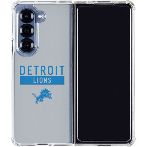 NFL Detroit Lions Grey Performance Series Galaxy Z Fold6 Clear Case