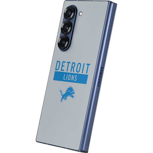 NFL Detroit Lions Grey Performance Series Galaxy Z Fold6 Skin