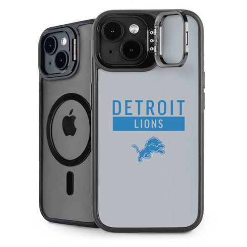 NFL Detroit Lions Grey Performance Series iPhone 14 Kickstand Case