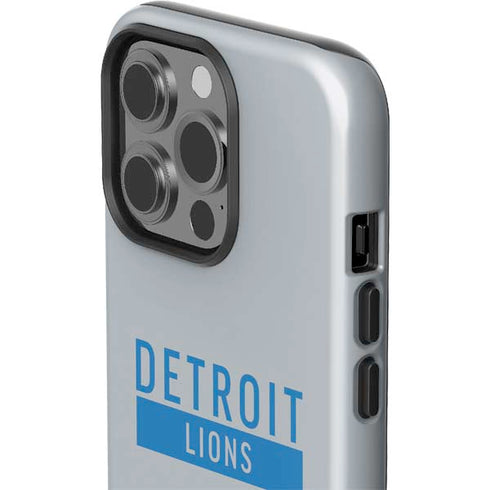 NFL Detroit Lions Grey Performance Series iPhone 15 Pro Impact Case