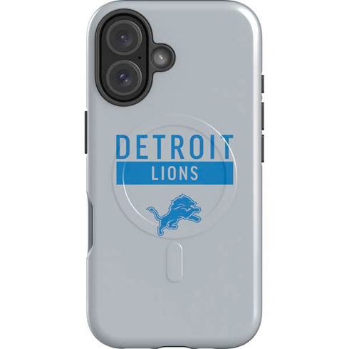 NFL Detroit Lions Grey Performance Series iPhone 16 Magsafe Impact Case