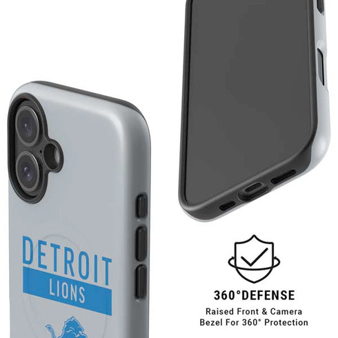 NFL Detroit Lions Grey Performance Series iPhone 16 Magsafe Impact Case