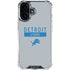 NFL Detroit Lions Grey Performance Series iPhone 16 Plus Clear Case