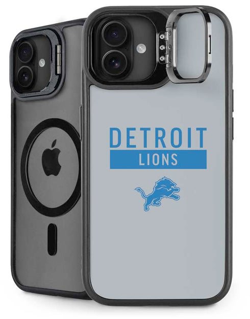 NFL Detroit Lions Grey Performance Series iPhone 16 Plus Kickstand Case