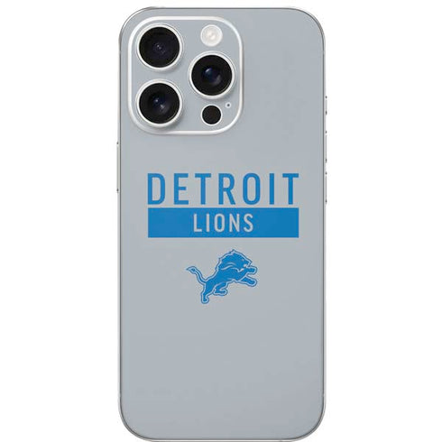 NFL Detroit Lions Grey Performance Series iPhone 16 Pro Skin