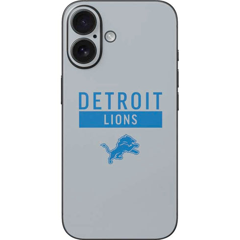 NFL Detroit Lions Grey Performance Series iPhone 16 Skin